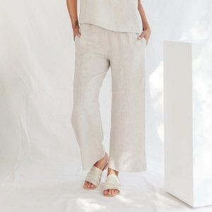 Sugar Candy Mountain Linen Topaz Pants, XS, Flax color